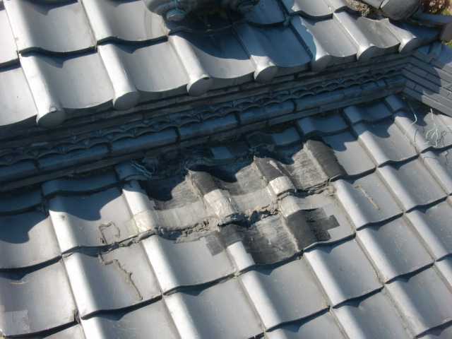 岸和田市土生町の屋根修理状況