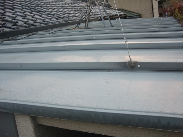 岸和田市内畑町のお風呂場の屋根かさ上げ工事