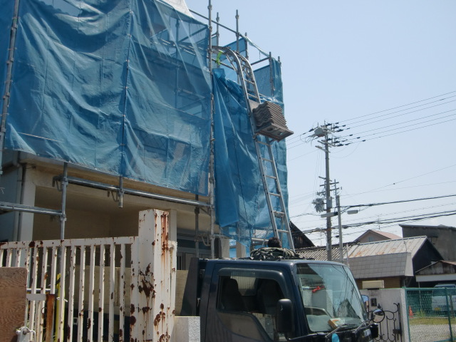 岸和田市春木本町の屋根葺き替え状況