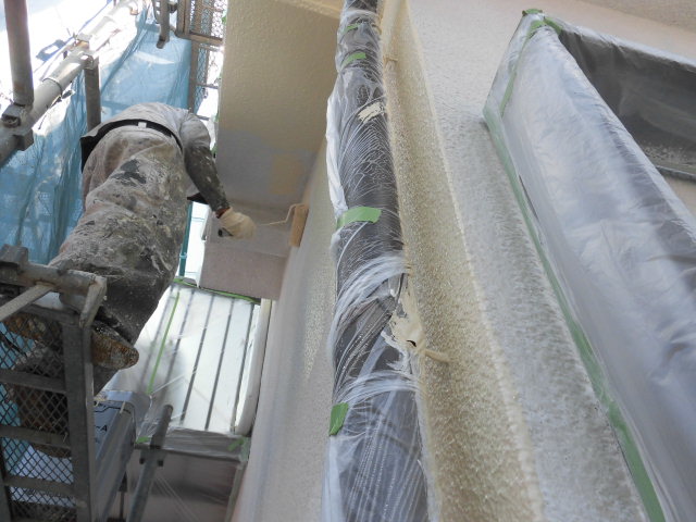 泉北郡忠岡町の外壁中塗り