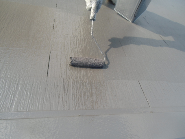 岸和田市加守町の蘇ったスレート板葺きの屋根塗装