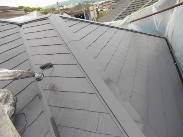 岸和田市三田町の屋根上塗り