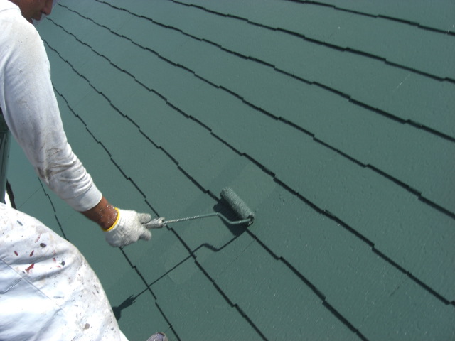 貝塚市半田の屋根上塗り