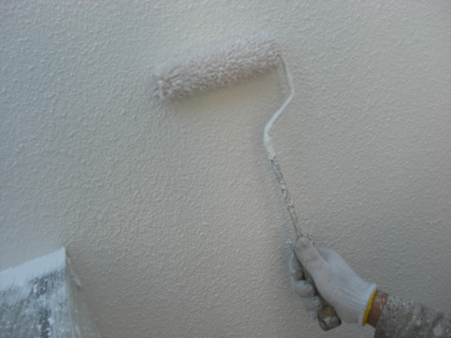 貝塚市半田の外壁上塗り