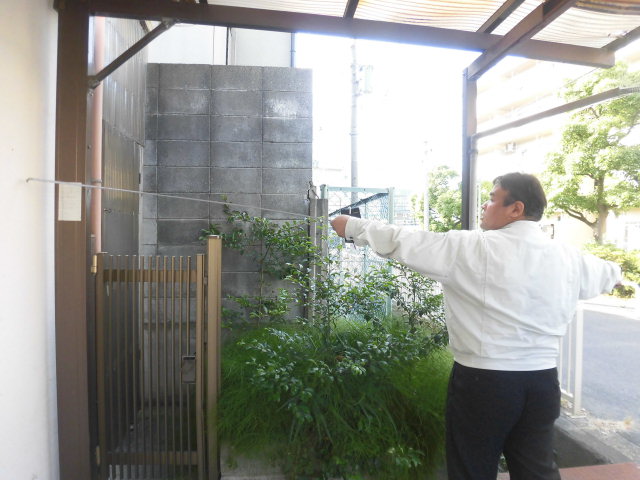 岸和田市春木の波板採寸