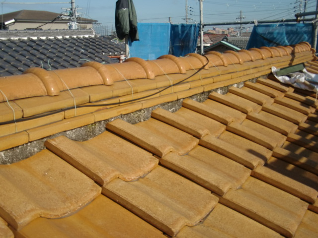 熊取町の漆喰詰め直し前