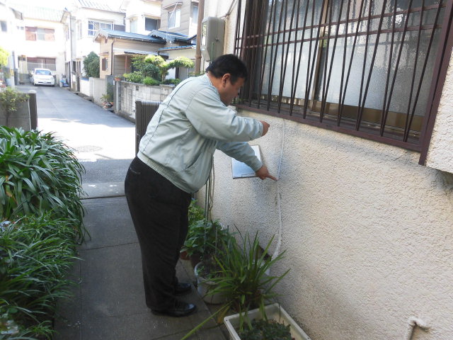 岸和田市吉井町の外壁のクラック