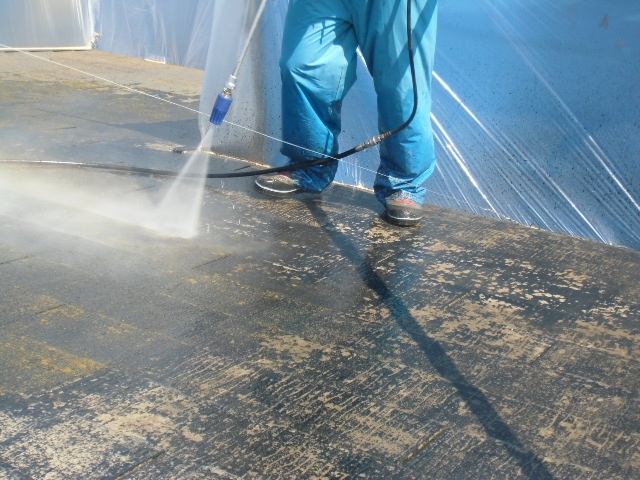 和泉市のスレート屋根の洗浄