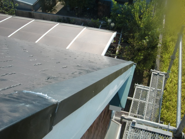 岸和田市のケラバ水切り取付完了