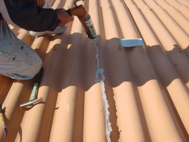 泉佐野市の工場の屋根修理