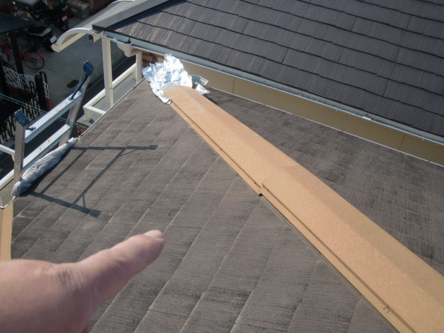 忠岡町の飛散した棟板金