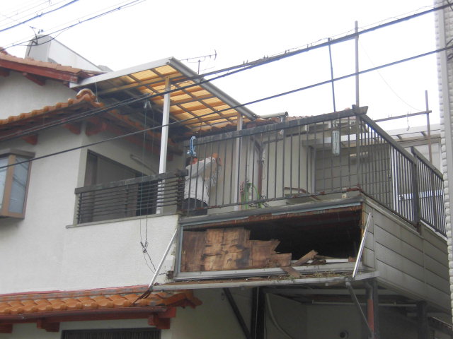 堺市中区の剥がれてしまったサイディング