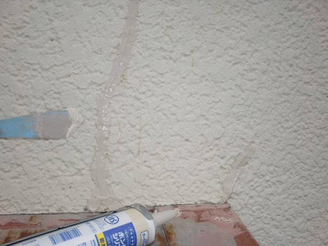 岸和田市のクラック応急処置完了