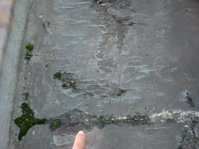 岸和田市土生町のベランダのクラック