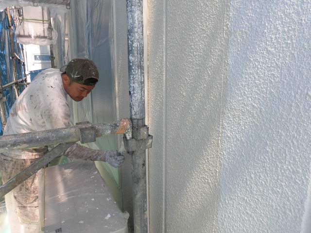 貝塚市のALCパネル上塗り