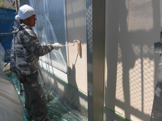 貝塚市のALCパネル上塗り