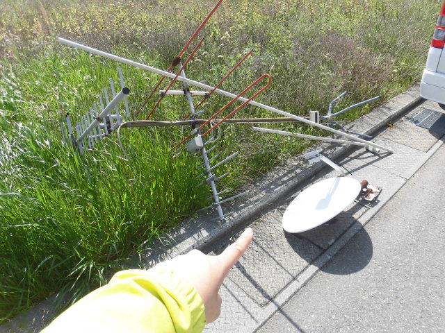 岸和田市尾生町のテレビアンテナ撤去