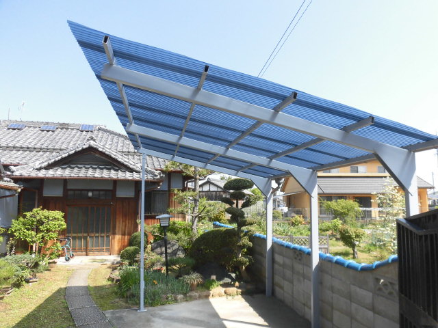 岸和田市尾生町の波板張替え完了