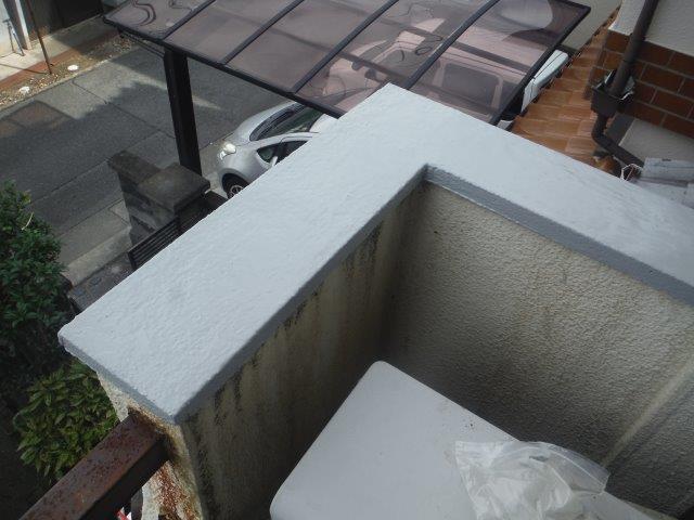 貝塚市のベランダの笠木も防水