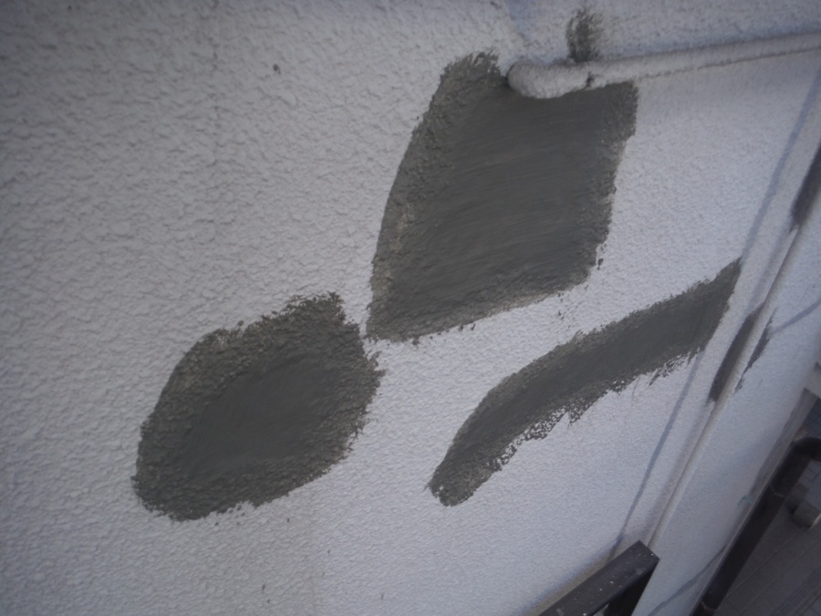 泉北郡忠岡町の塗膜の劣化部撤去しカチオンしごき塗り