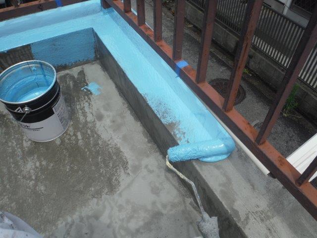岸和田市のバルコニーにウレタン樹脂塗布