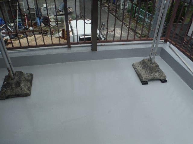 岸和田市のベランダ防水完了