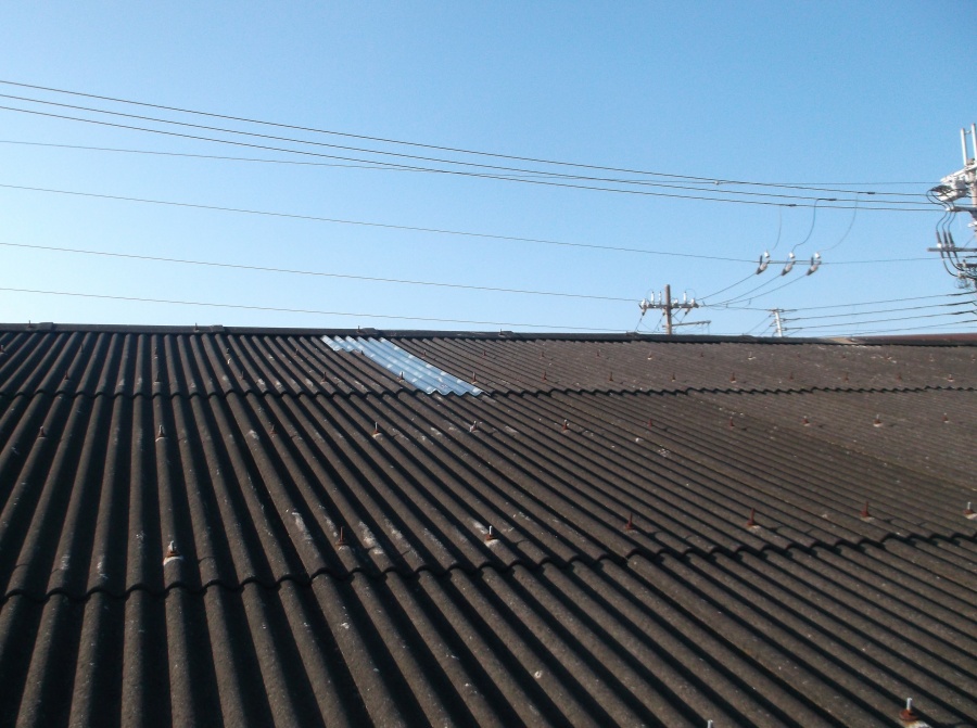 岸和田市の倉庫の雨漏り修理完了