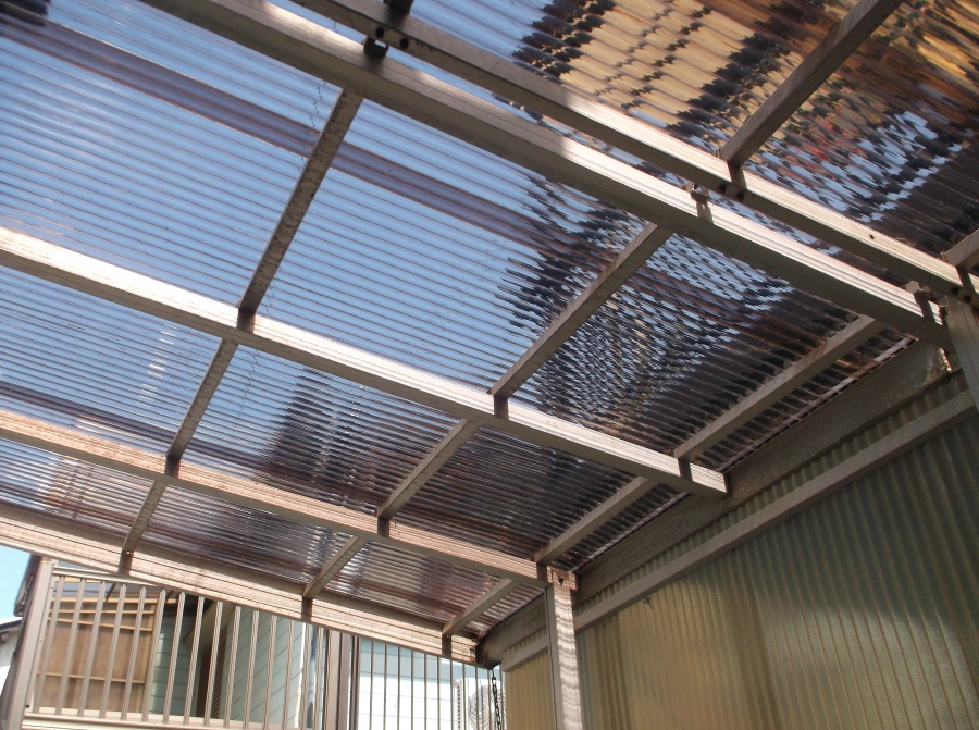 岸和田市のカーポートの波板張替え完了