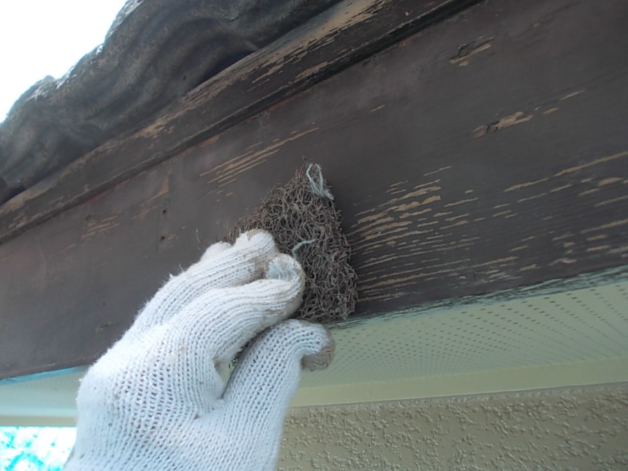 岸和田市天神山町の鼻隠しケレン