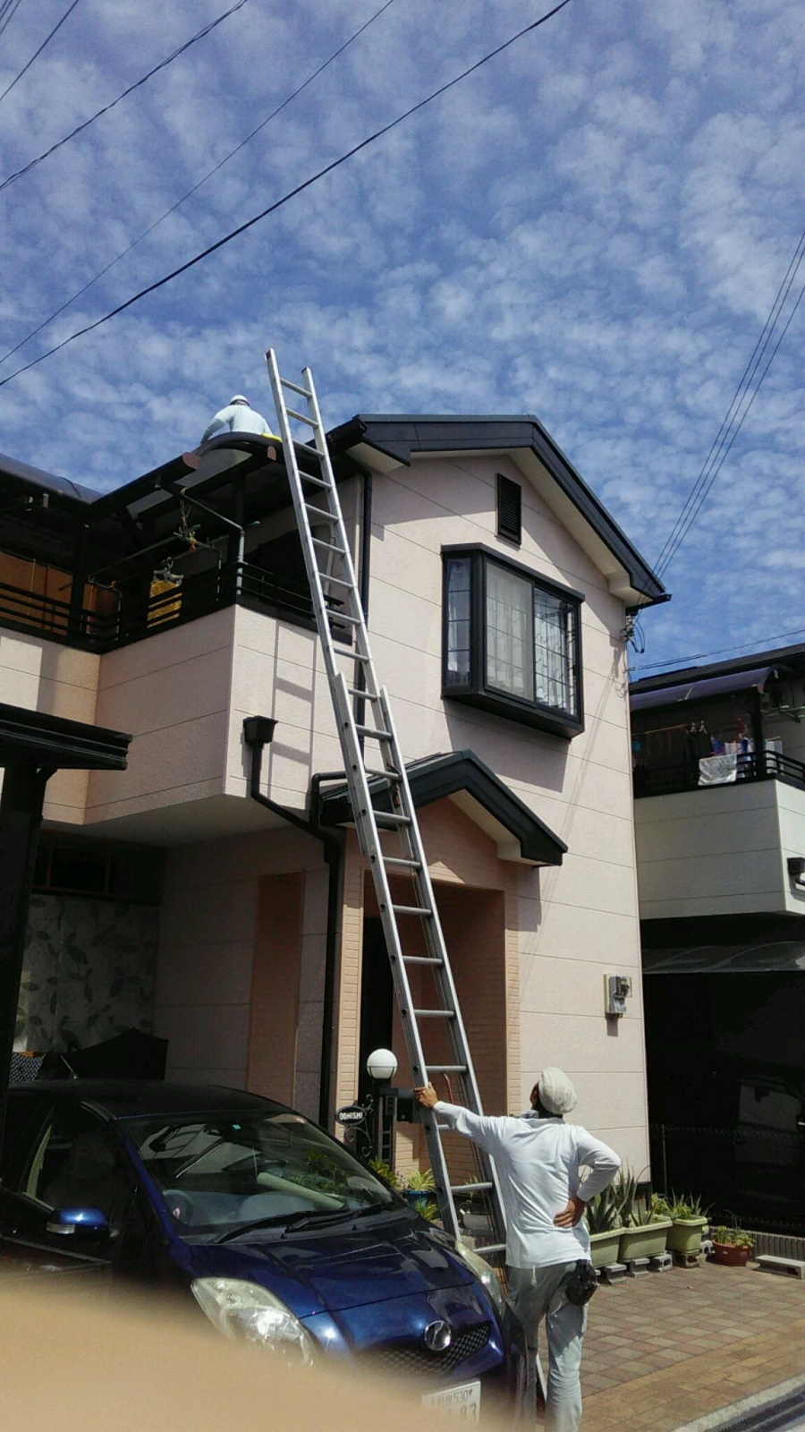 貝塚市王子の屋根から現調