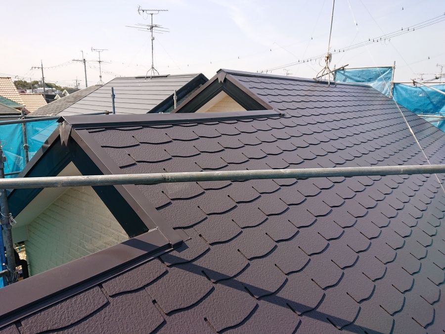 熊取町の塗装後の屋根
