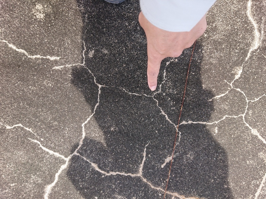 和泉市の劣化した陸屋根