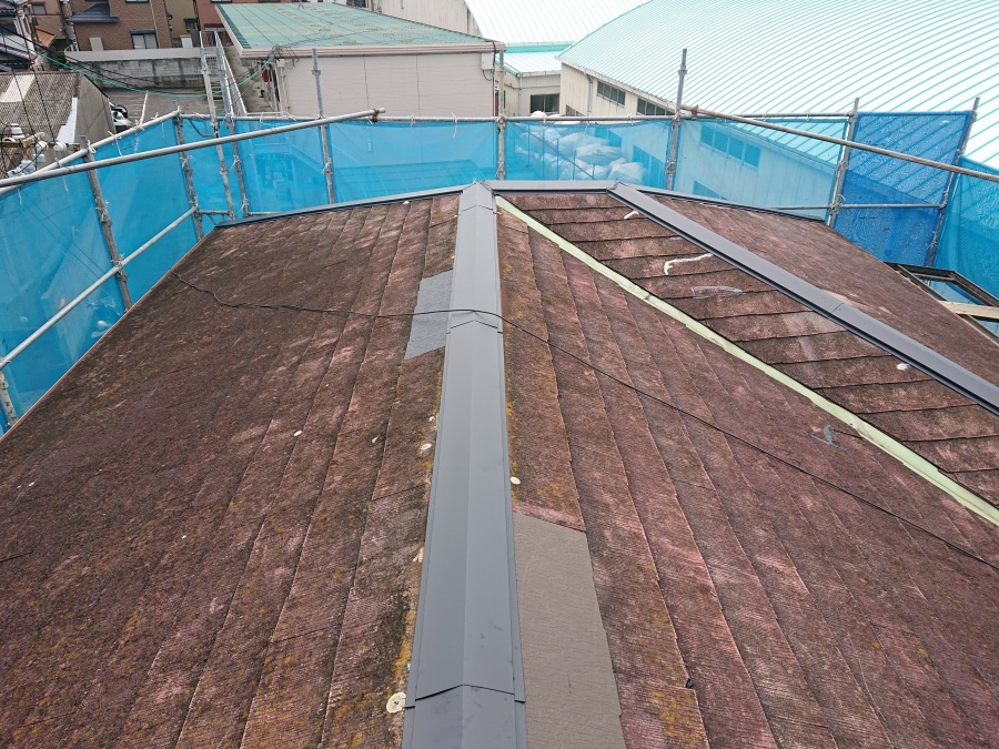 岸和田市の棟板金交換完了