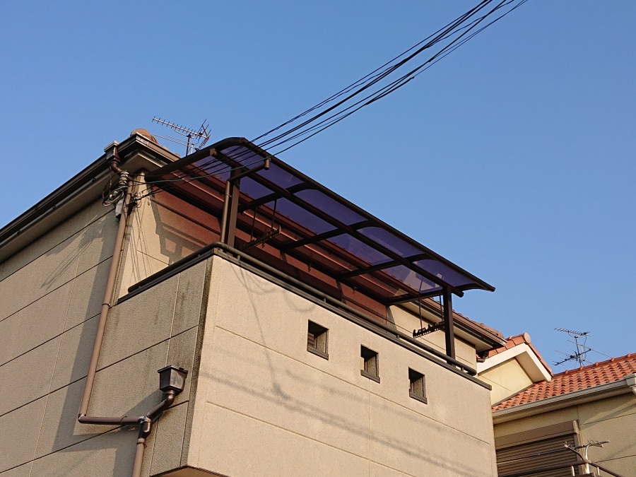貝塚市のテラスの屋根貼り替え