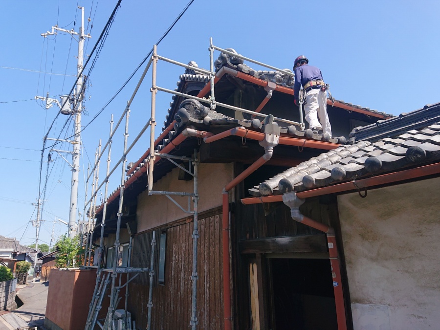 岸和田市で足場設置