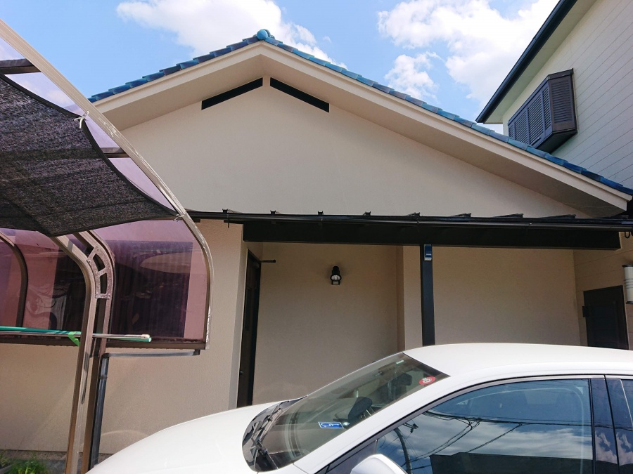 和泉市のモルタル外壁の塗装完了