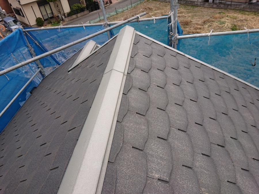 熊取町の塗装前の屋根