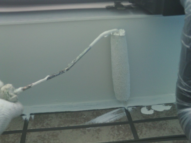 岸和田市尾生町の軒天井塗装