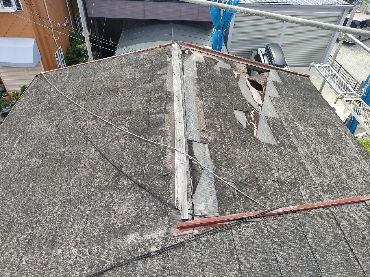 スレートの破損