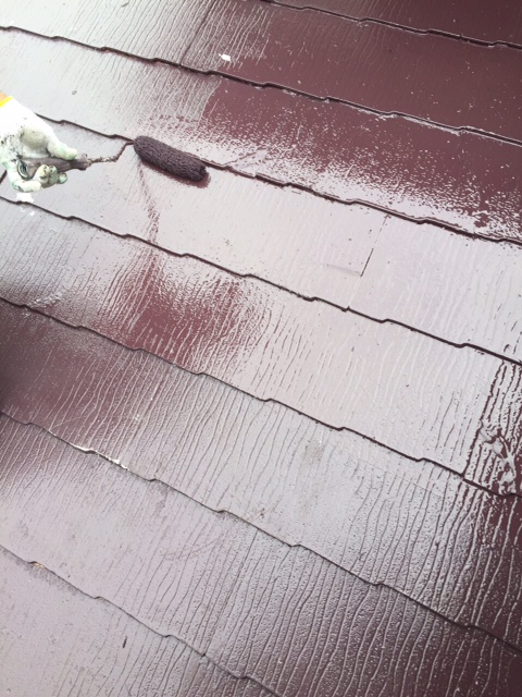 岸和田市摩湯町の屋根上塗り