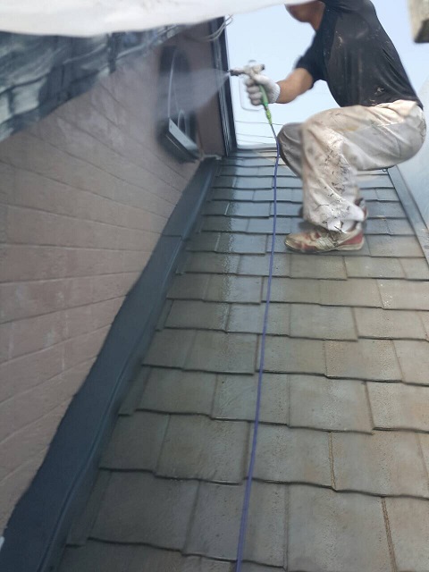 岸和田市八田町の外壁水洗い