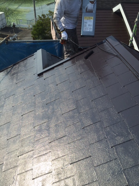 岸和田市八田町の屋根上塗り