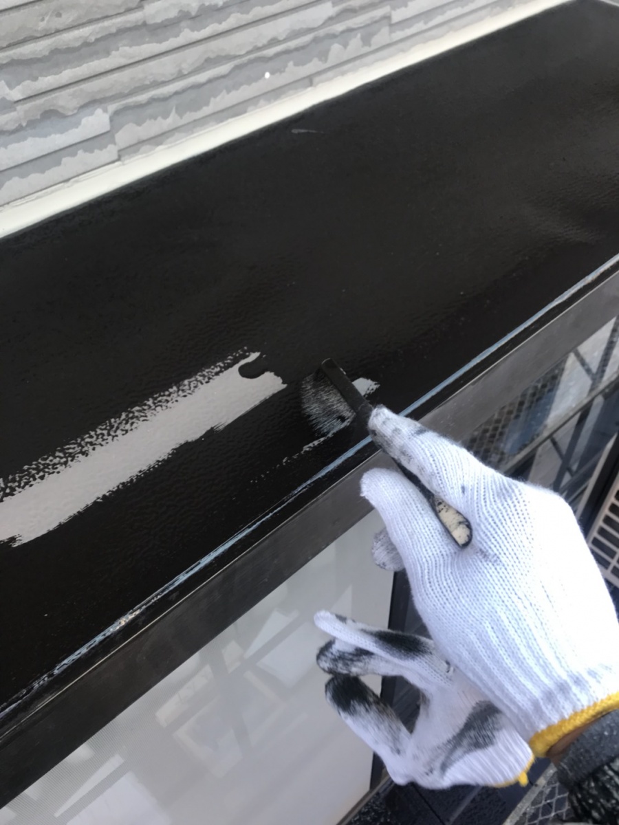 岸和田市の庇を塗装