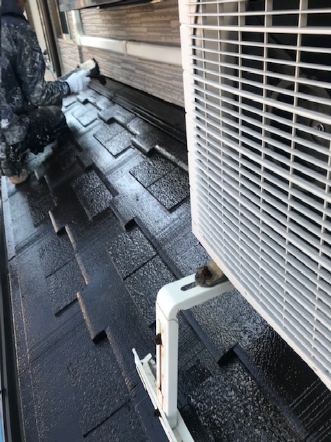 岸和田市の下屋塗装完了