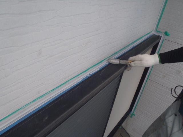 岸和田市三田町のシーリングヘラ押さえ