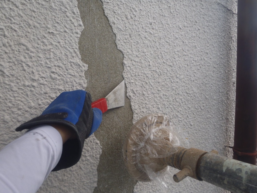 泉北郡忠岡町の塗膜の劣化部撤去