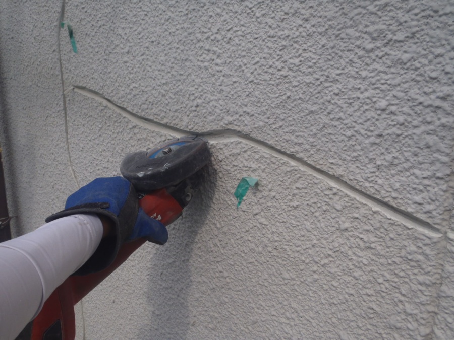 泉北郡忠岡町のクラックカット中