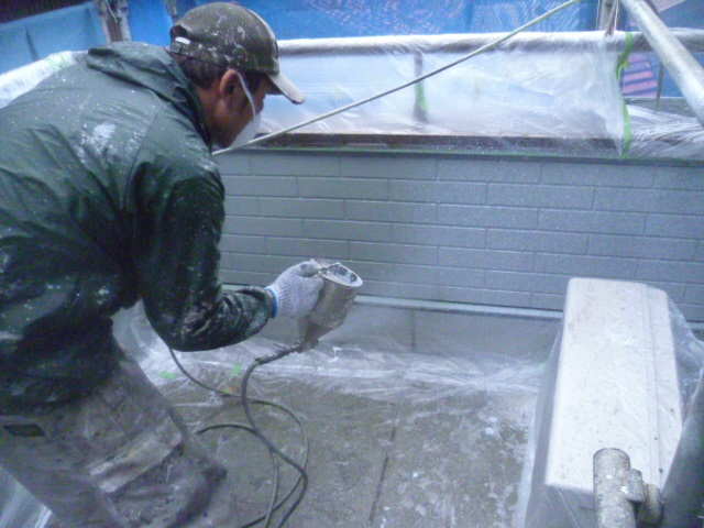 和泉市のサイディング外壁上塗り