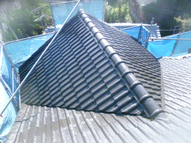 泉南郡岬町のセメント瓦上塗り