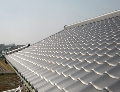 岸和田市東大路町の淡路産特上和瓦の屋根の葺き替え